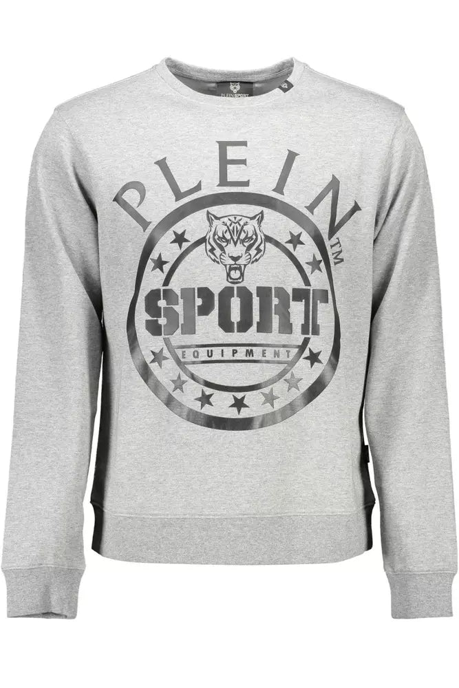 Sudadera de manga larga gris elegante de Plein Sport