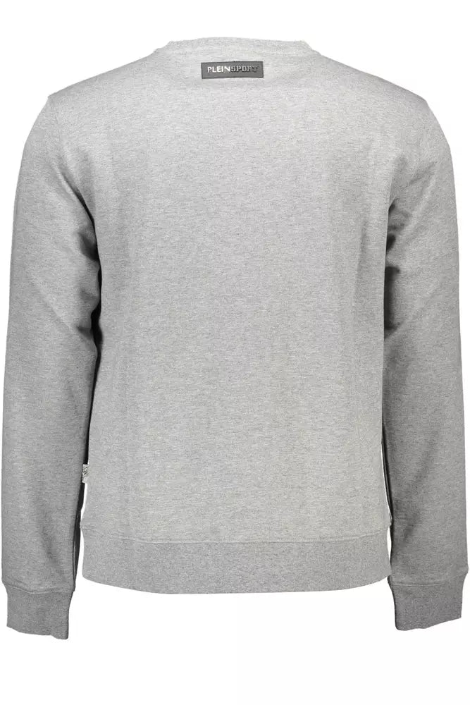 Sudadera de manga larga gris elegante de Plein Sport