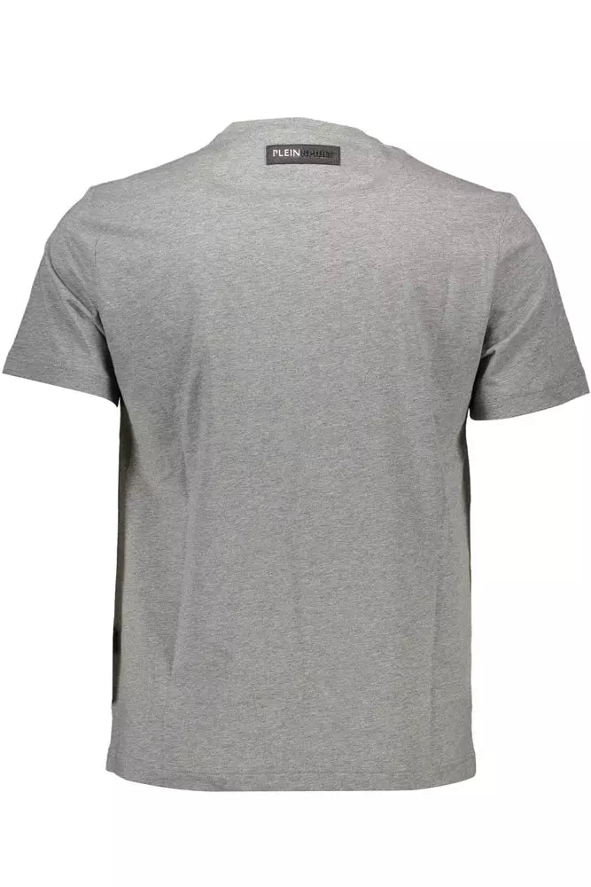 T-shirt ras du cou gris Plein Sport Athletic avec détail logo