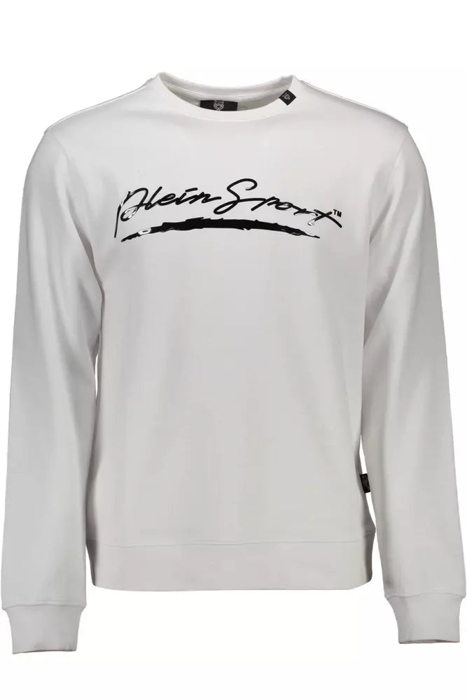 Plein Sport White Cotton Men Sweater