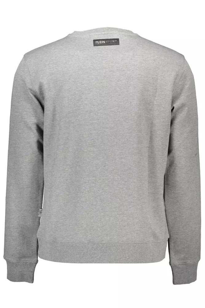 Sweat-shirt gris à imprimé logo Plein Sport Athletic