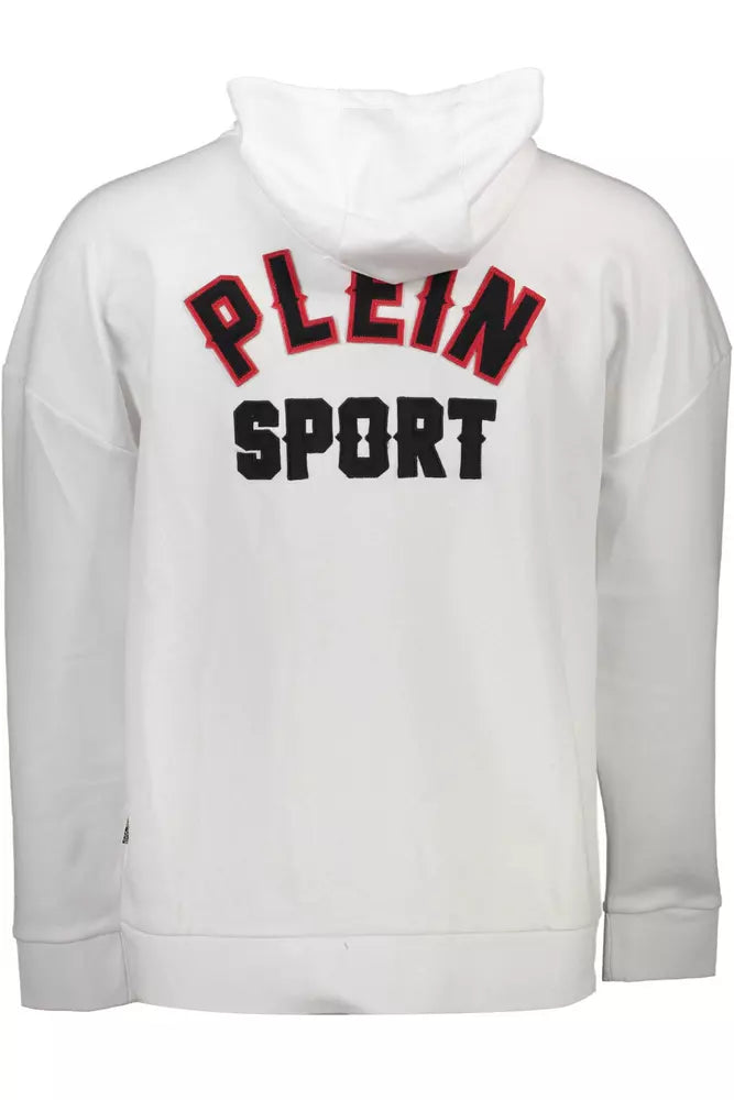 Sudadera con capucha y cremallera con detalle en contraste y logotipo de Plein Sport