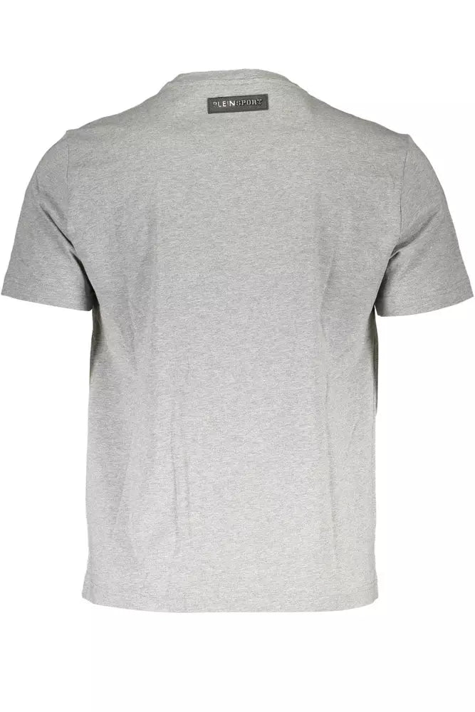 T-shirt ras du cou en coton gris Plein Sport Athletic