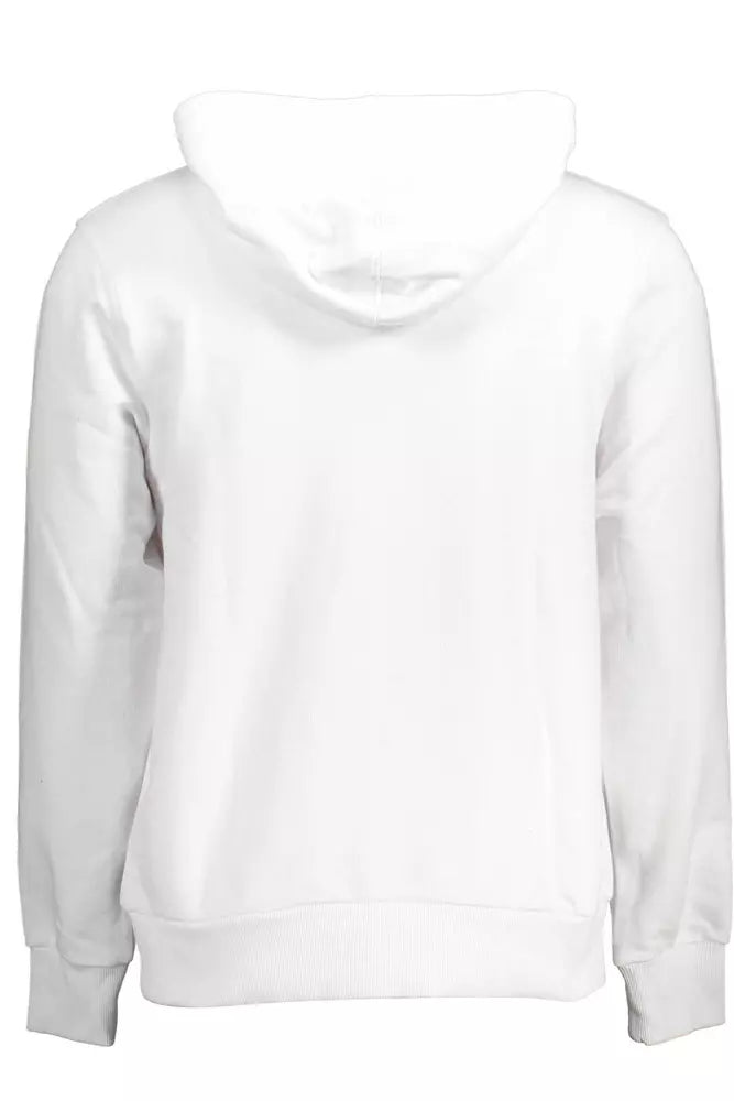 Sudadera con capucha de algodón blanca elegante Cavalli Class