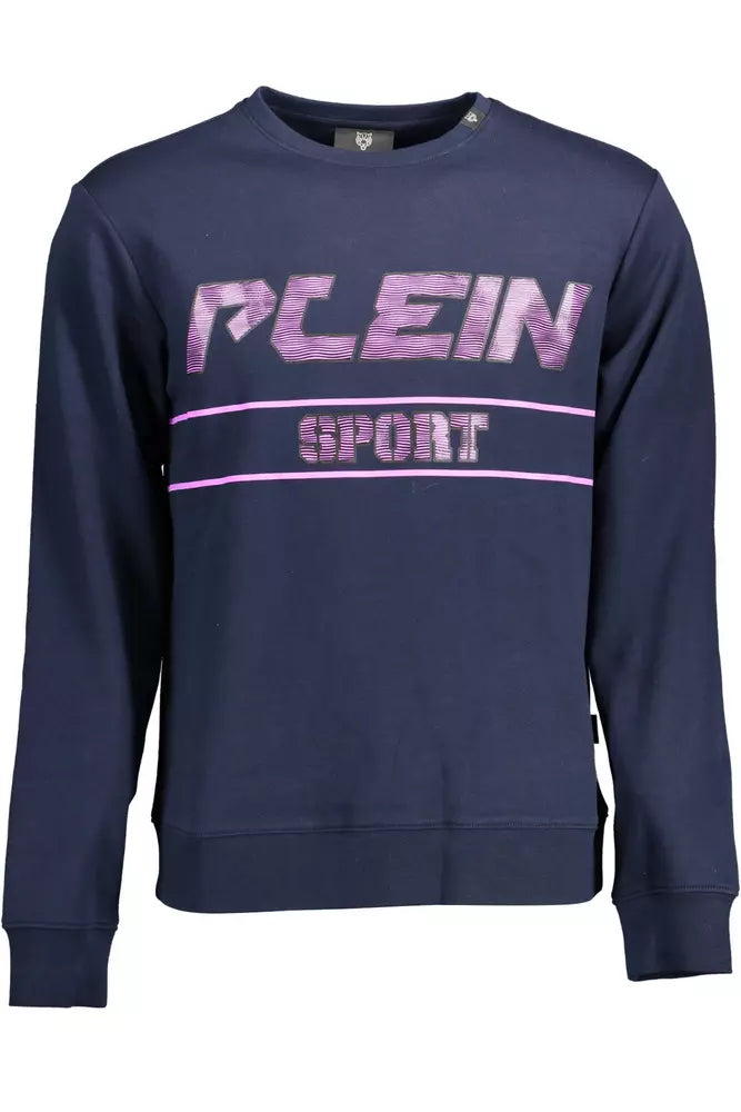 Sudadera deportiva elegante azul con detalle de logotipo de Plein Sport