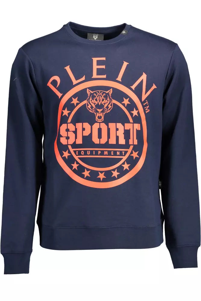 Sudadera deportiva deportiva de manga larga azul de Plein