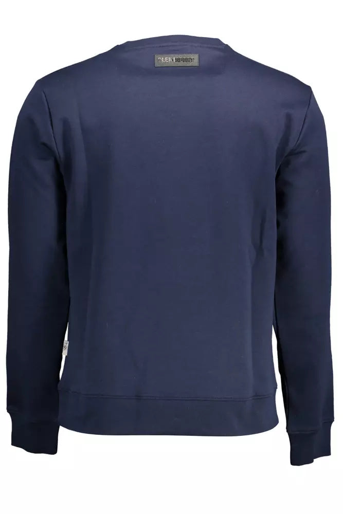 Sudadera deportiva elegante azul con detalle de logotipo de Plein Sport