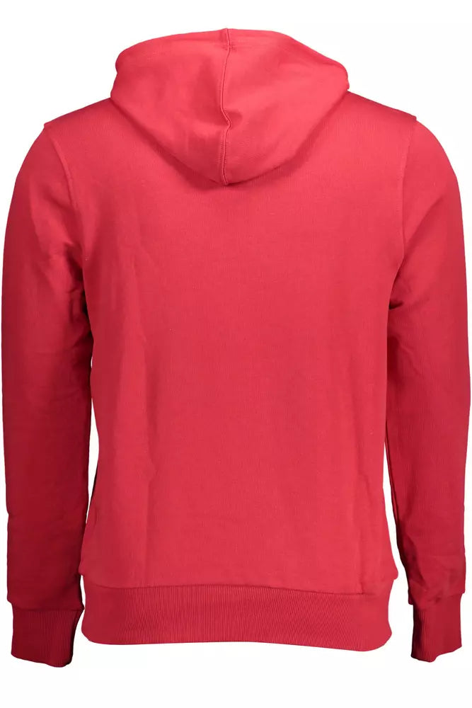 Sweat à capuche en coton rose Cavalli Class avec imprimé logo