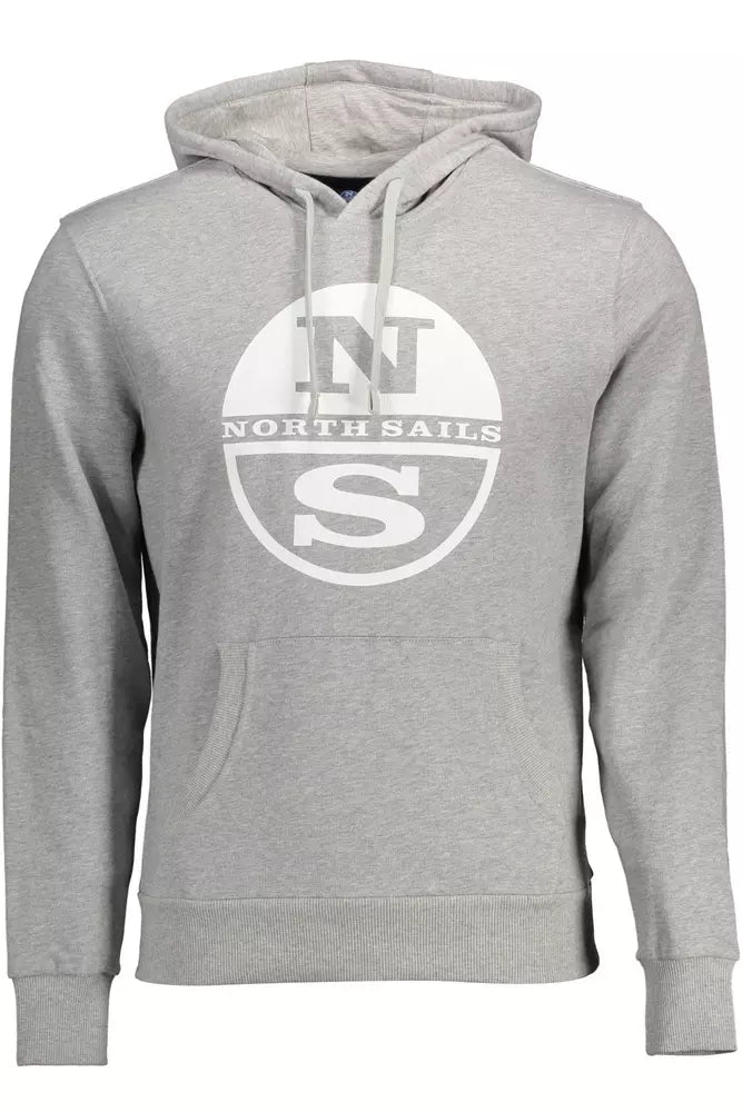 Sweat-shirt à capuche en coton gris chic de North Sails