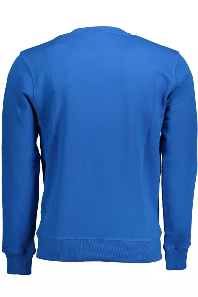 Sweat-shirt en coton bleu à col rond avec logo North Sails