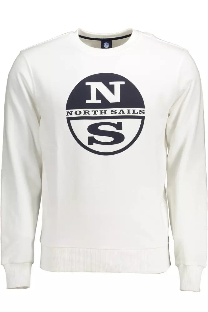 Sweat-shirt col rond en coton blanc élégant de North Sails