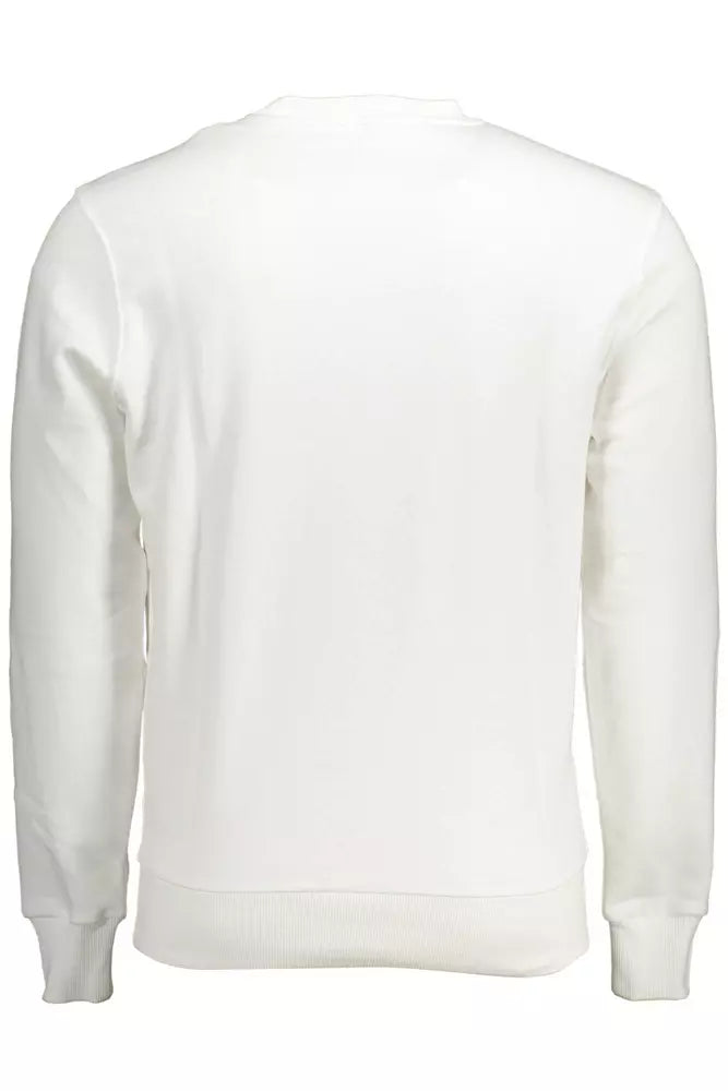 Sudadera elegante de algodón con cuello redondo en color blanco de North Sails