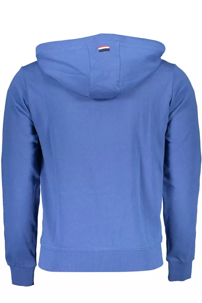 Sudadera con capucha de algodón azul elegante de US POLO ASSN