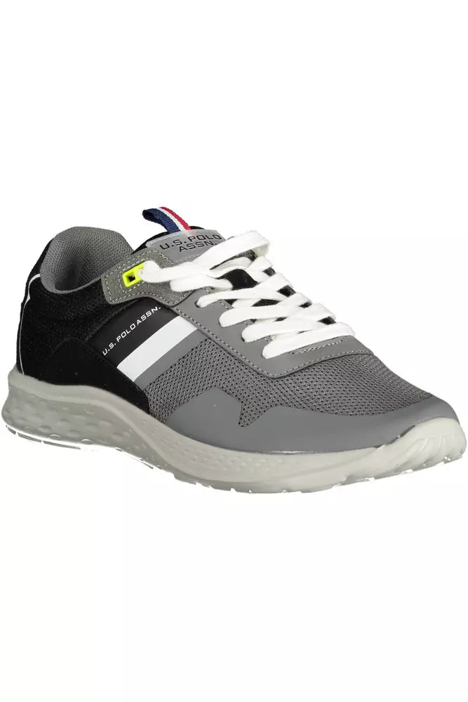 US POLO ASSN. Sofisticadas zapatillas deportivas con cordones en color gris