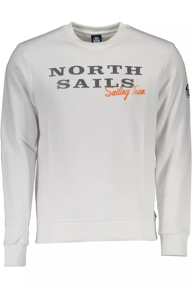 Pull blanc élégant North Sails avec imprimé intemporel