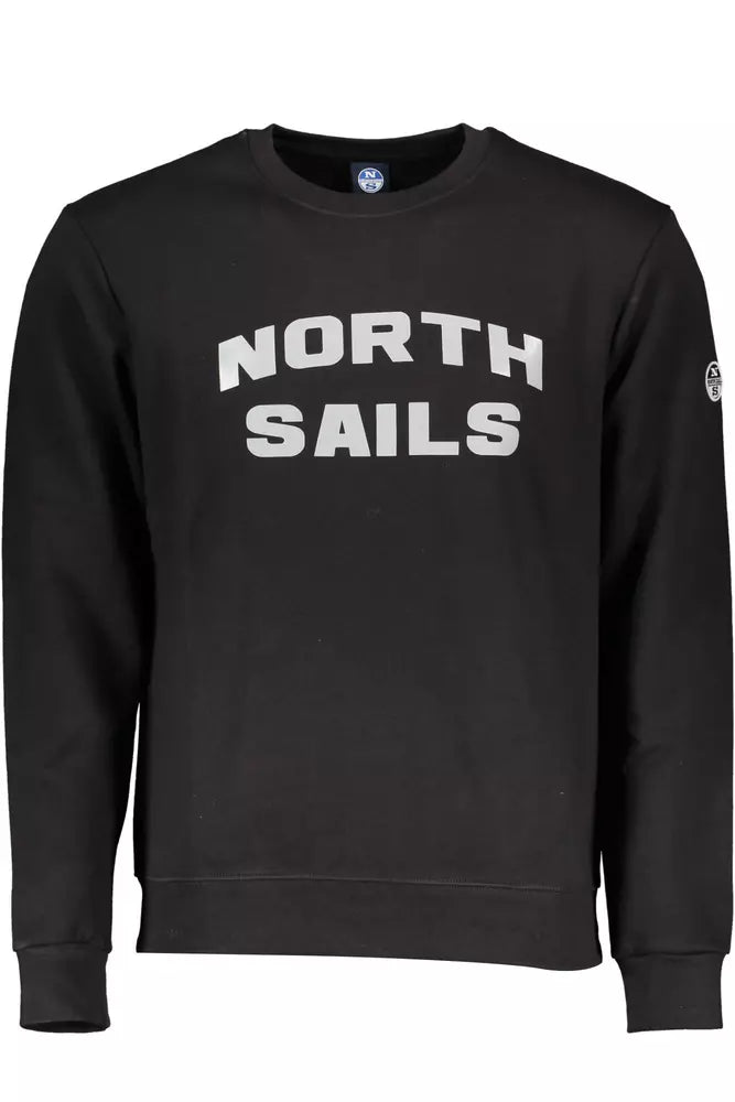 Sudadera con cuello redondo y elegante mezcla de algodón negra de North Sails