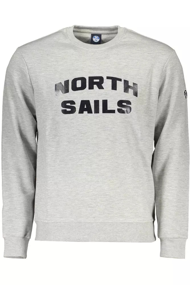 Sweat-shirt col rond en coton mélangé gris élégant de North Sails