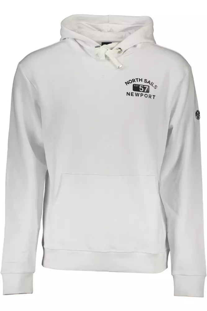 Sweat-shirt à capuche blanc élégant North Sails avec logo imprimé