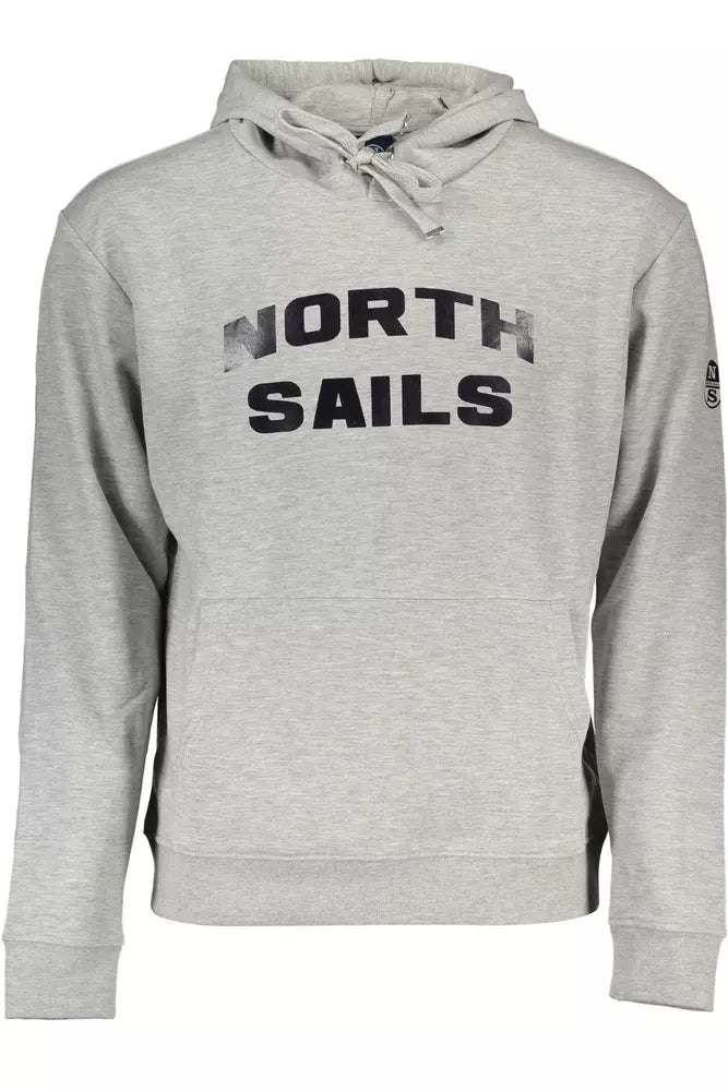 Sweat-shirt à capuche gris élégant de North Sails avec poche centrale