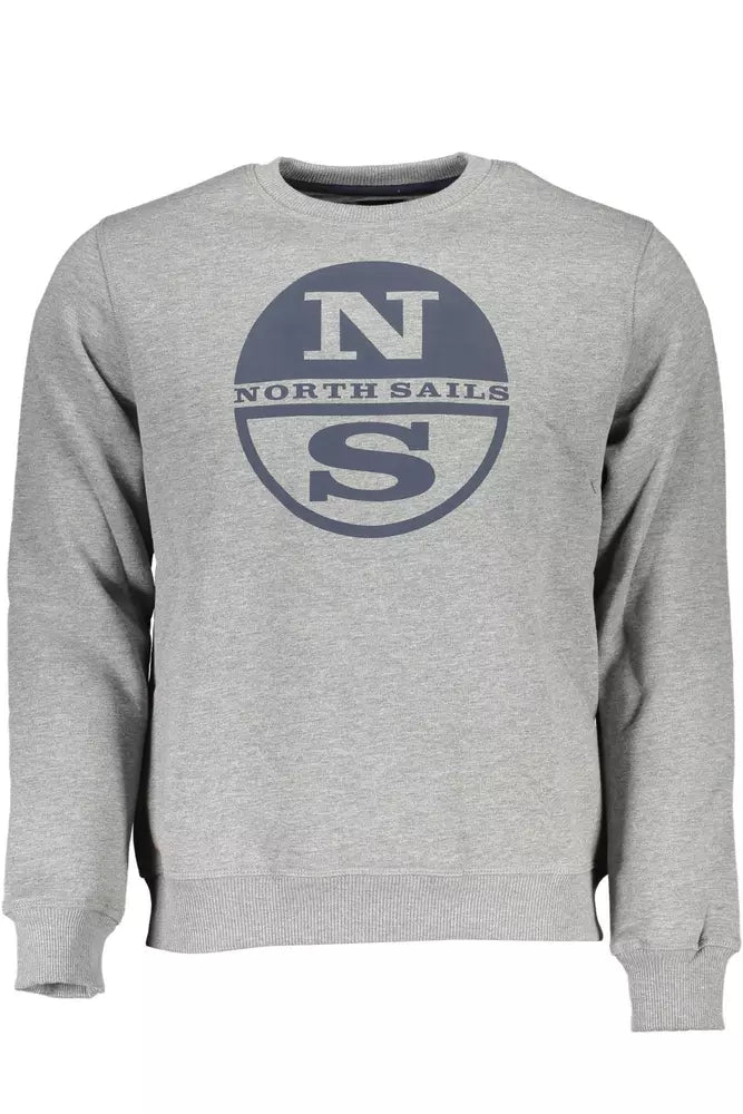 Sudadera con cuello redondo y logotipo de North Sails en color gris