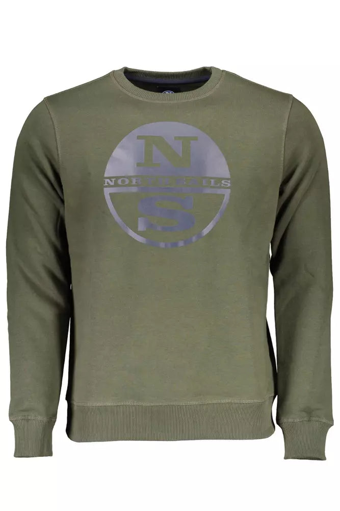 Sweat-shirt imprimé col rond vert North Sails