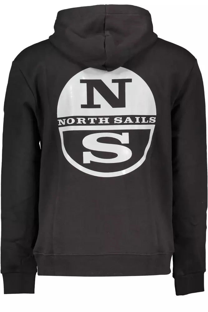 Sweat-shirt à capuche en coton mélangé noir élégant de North Sails