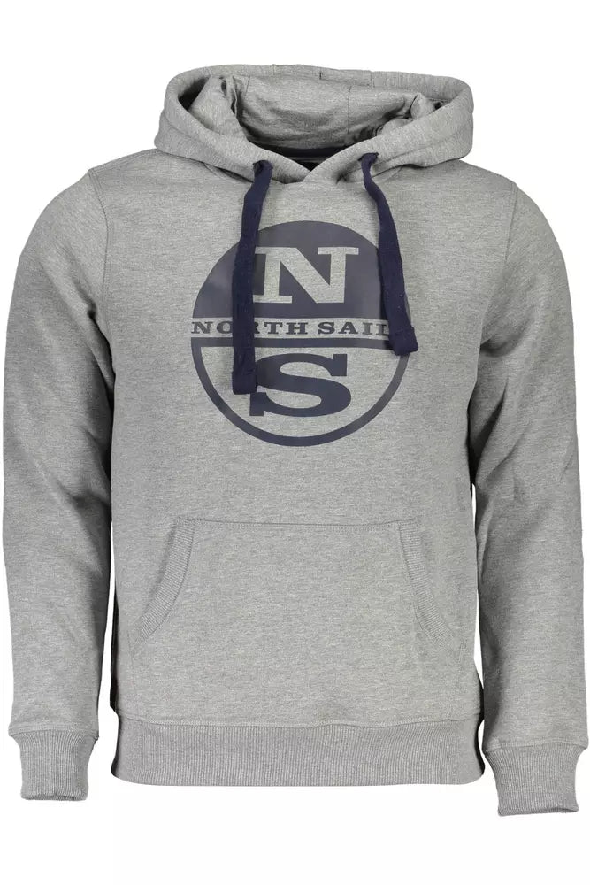 Sudadera con capucha elegante en gris con logotipo de North Sails