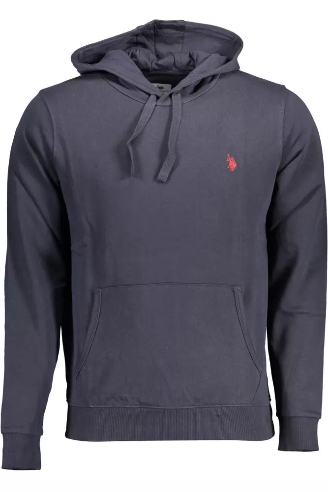 US POLO ASSN. Sudadera elegante de algodón con capucha y logotipo en color azul