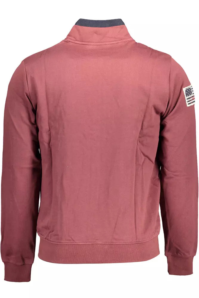 U.S. POLO ASSN. Elegant Long Sleeve Zip Sweatshirt in Purple