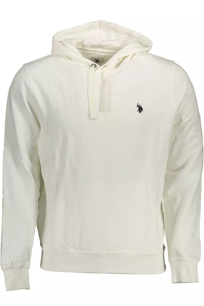 Sweat-shirt à capuche en coton blanc chic US POLO ASSN.