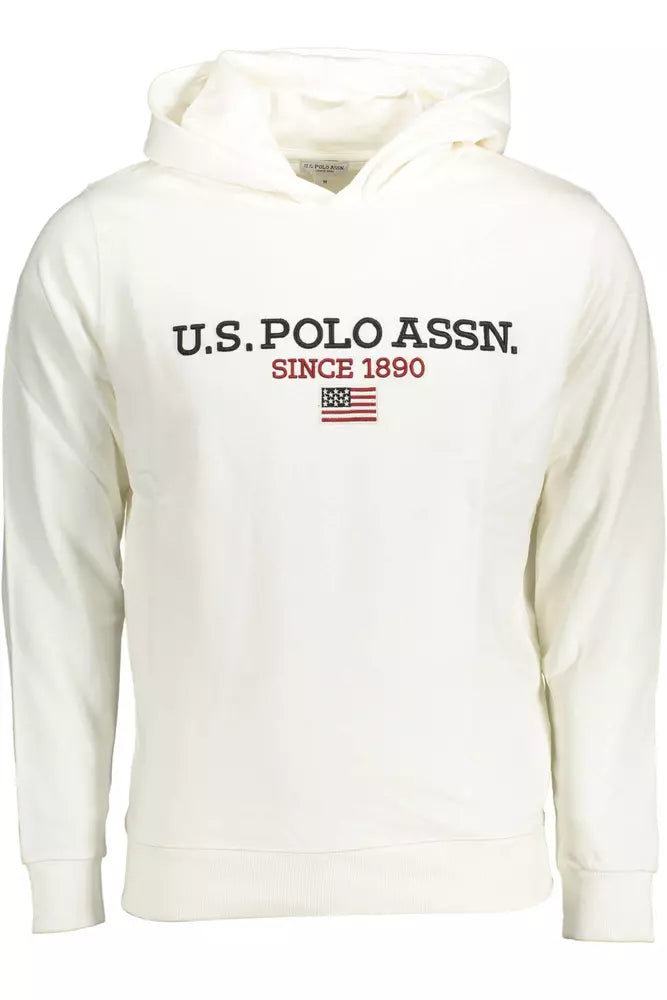 Suéter con capucha y logo en contraste blanco de US POLO ASSN