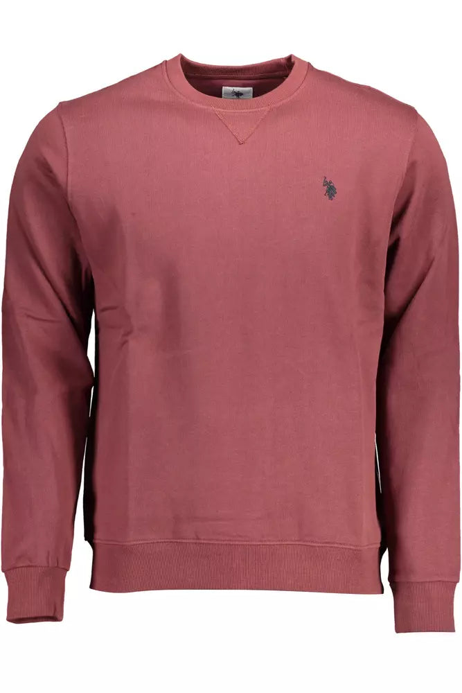 Pull col rond en coton violet US POLO ASSN.