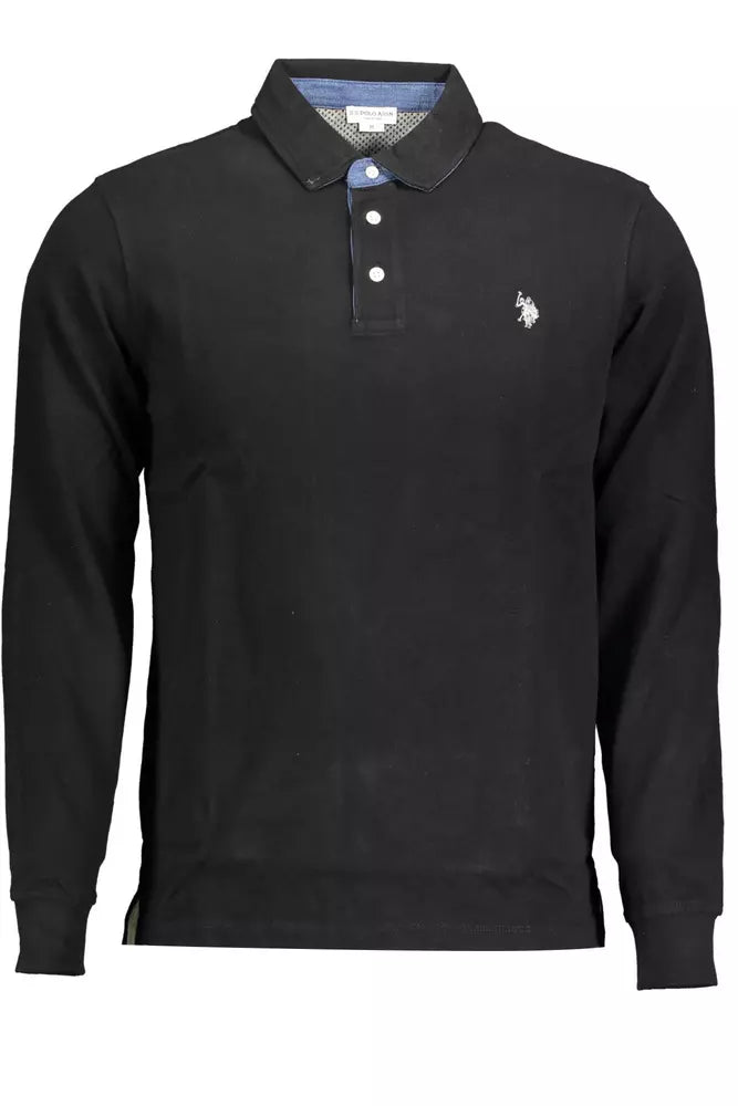 Polo élégant à manches longues avec détails contrastés de US POLO ASSN.