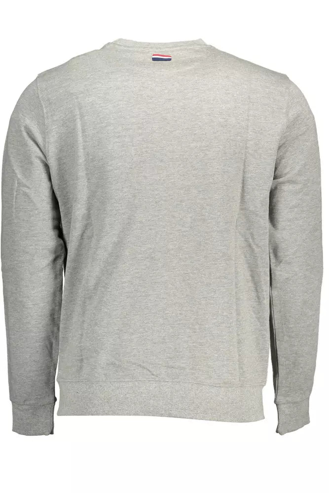 Pull ras du cou classique en coton gris US POLO ASSN.