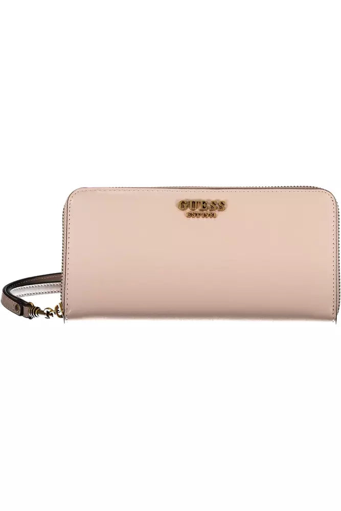 Cartera elegante multiusos para mujer Guess Jeans en color rosa