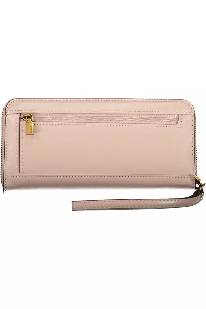 Cartera elegante multiusos para mujer Guess Jeans en color rosa