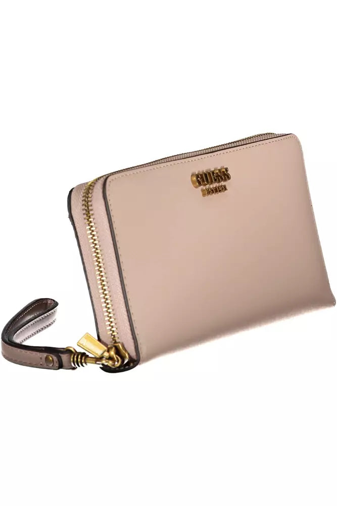 Cartera elegante multiusos para mujer Guess Jeans en color rosa