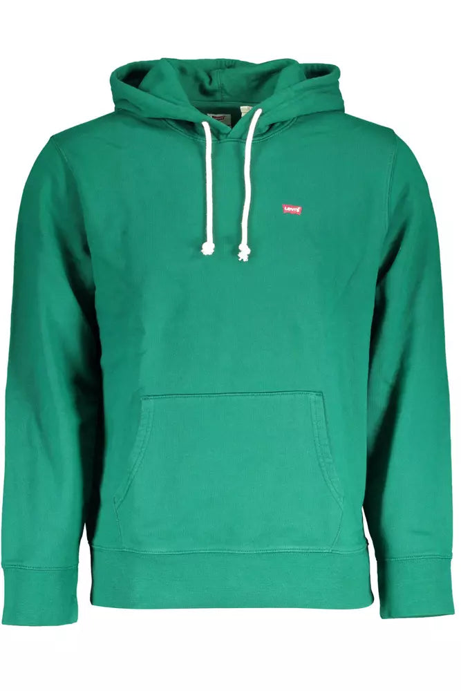 Sweat à capuche en coton vert Levi's avec logo