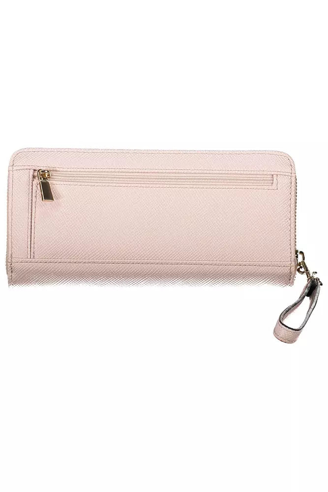 Cartera elegante de polietileno rosa para hombre de Guess Jeans