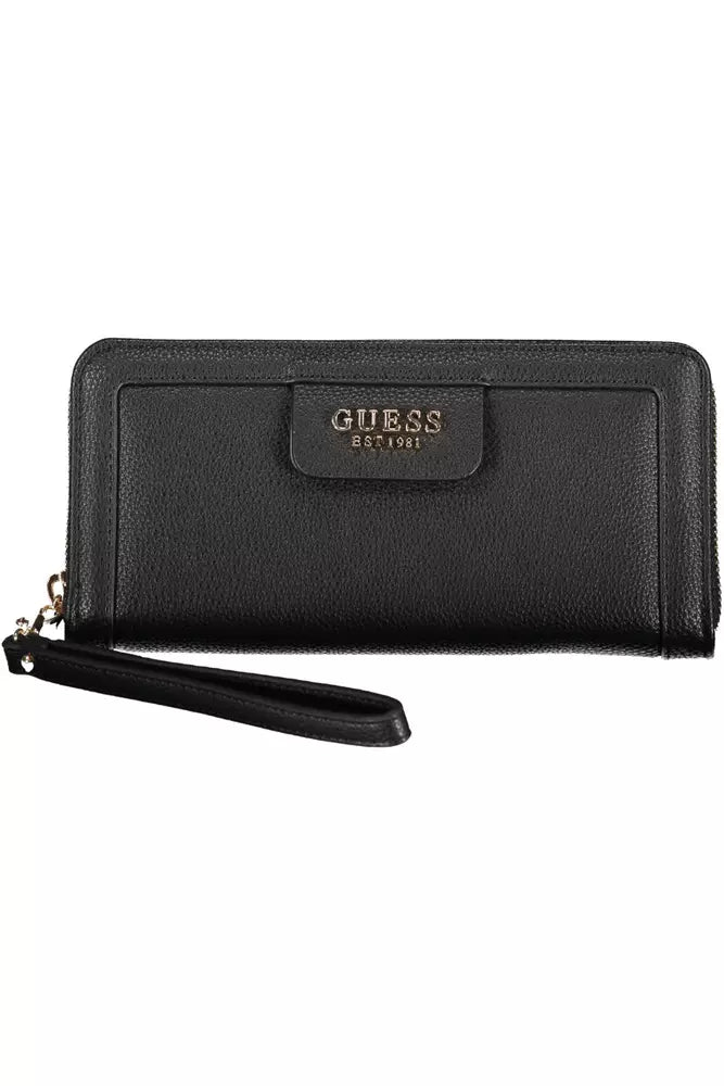 Cartera negra con múltiples compartimentos Guess Jeans Chic