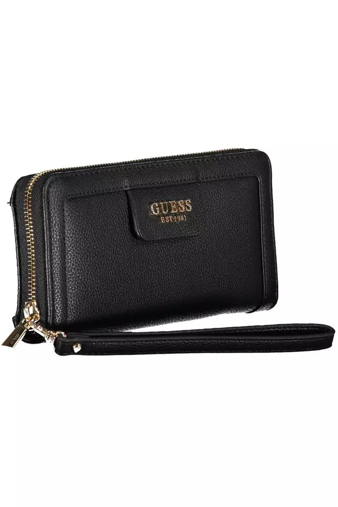 Cartera negra con múltiples compartimentos Guess Jeans Chic