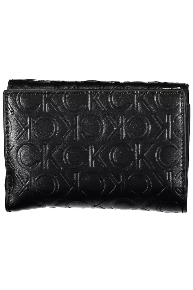 Cartera elegante de polietileno negra con bloqueador RFID de Calvin Klein