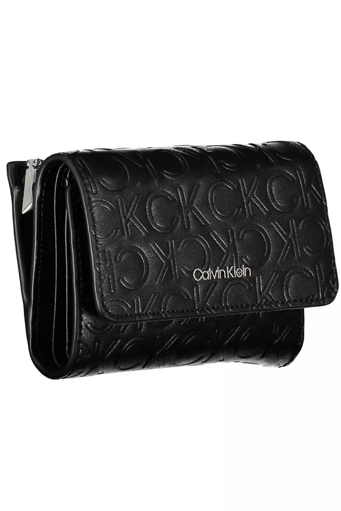 Cartera elegante de polietileno negra con bloqueador RFID de Calvin Klein