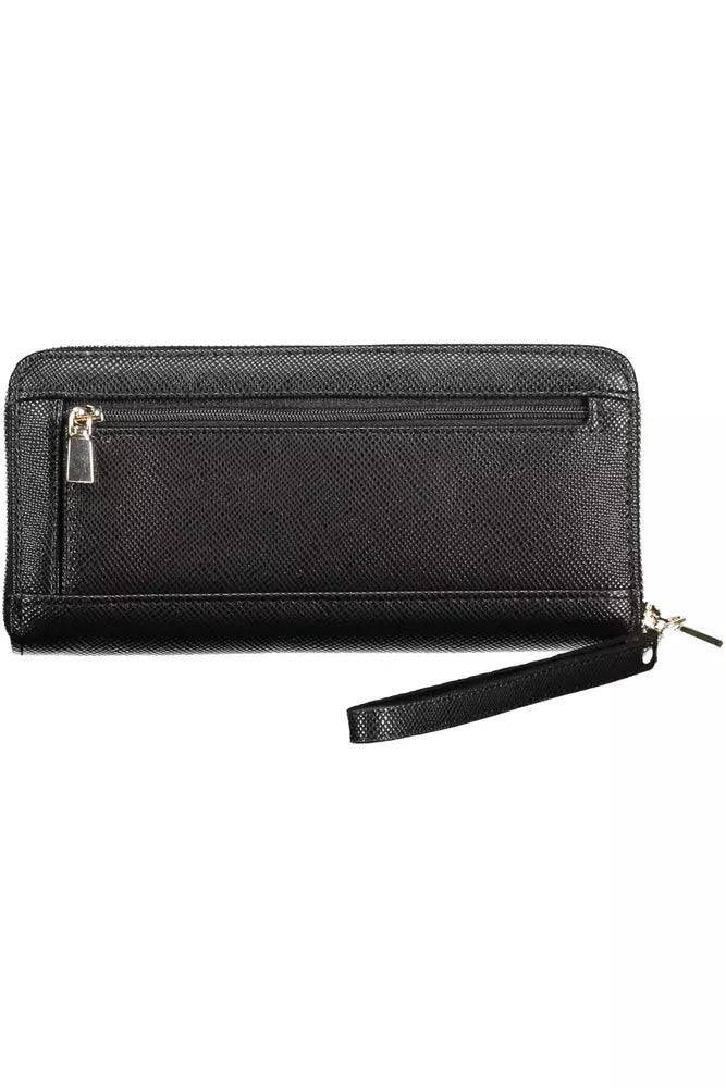 Cartera elegante negra de polietileno con monedero Guess Jeans