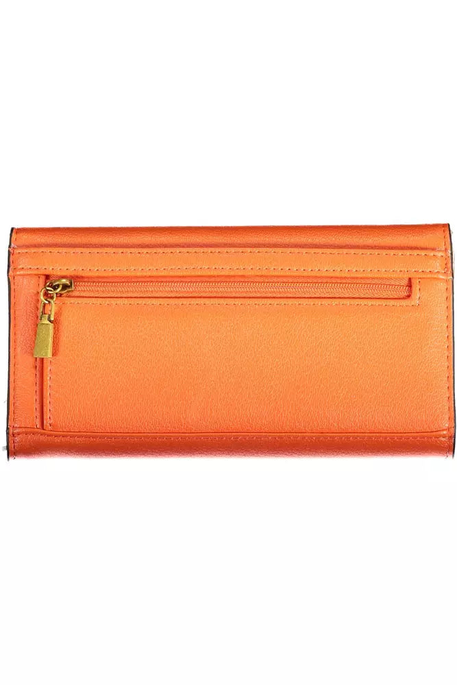 Cartera chic naranja con detalles en contraste de Guess Jeans