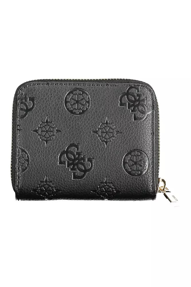 Cartera elegante negra con detalles en contraste de Guess Jeans