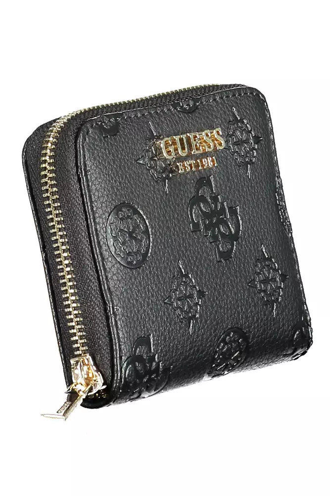 Cartera elegante negra con detalles en contraste de Guess Jeans