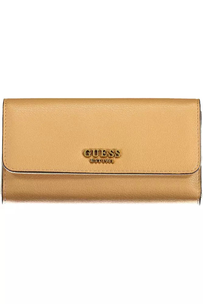 Cartera elegante de polietileno beige para mujer de Guess Jeans