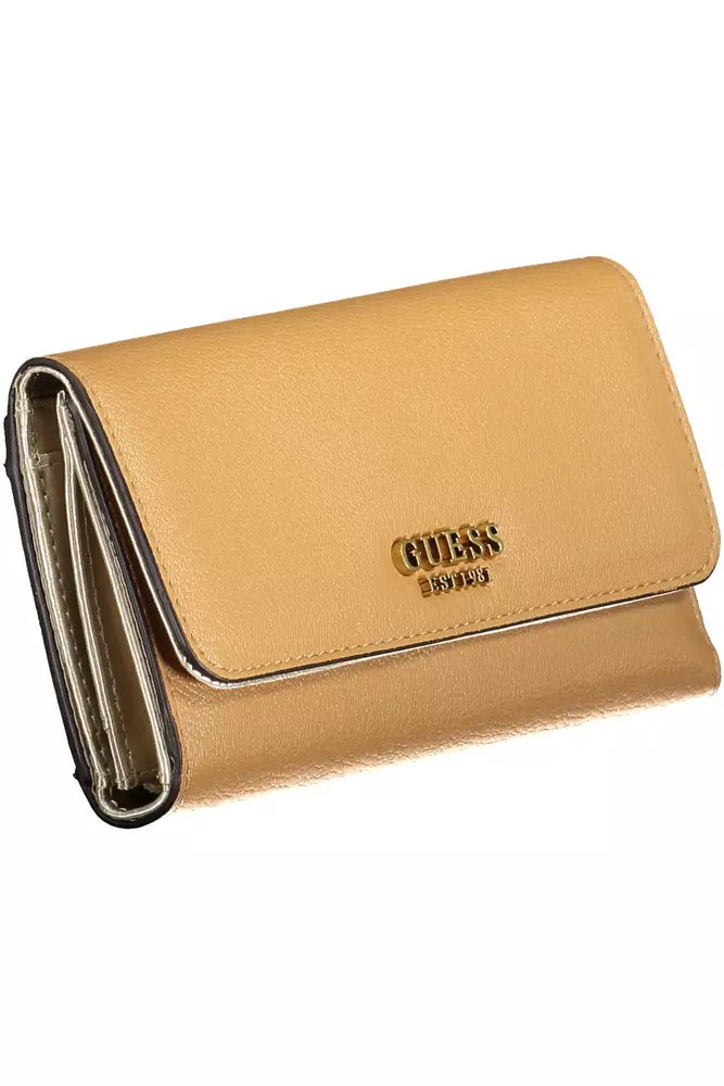 Cartera elegante de polietileno beige para mujer de Guess Jeans