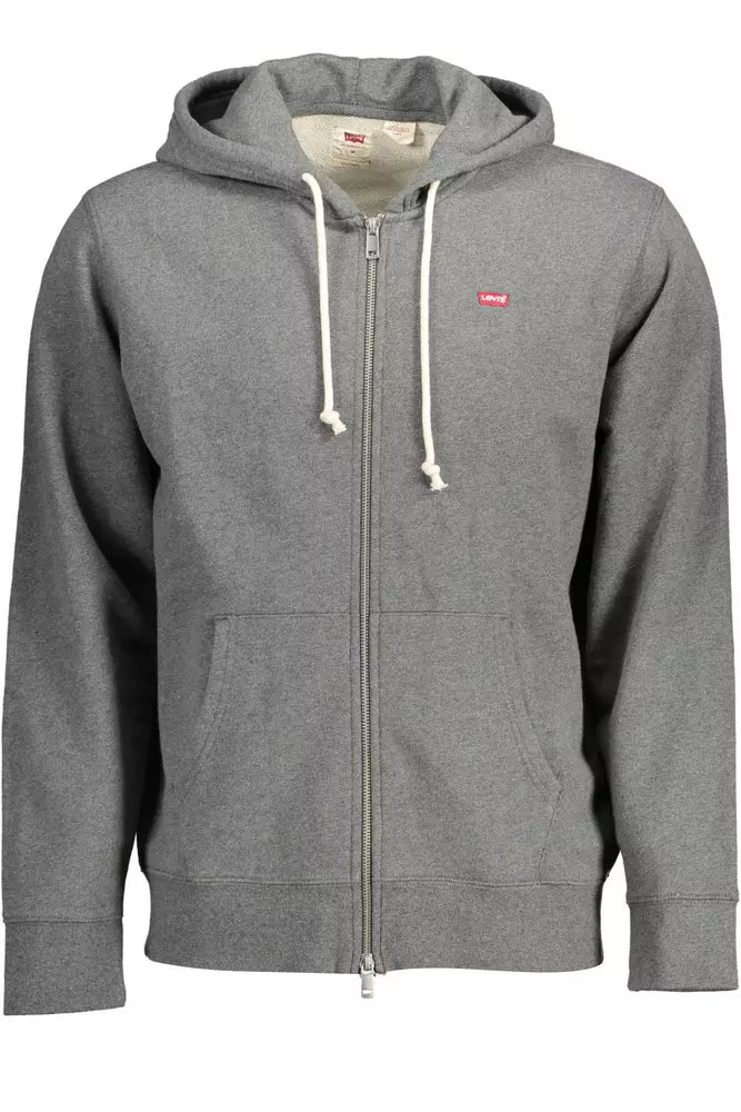 Sweat à capuche zippé classique gris Levi's avec logo